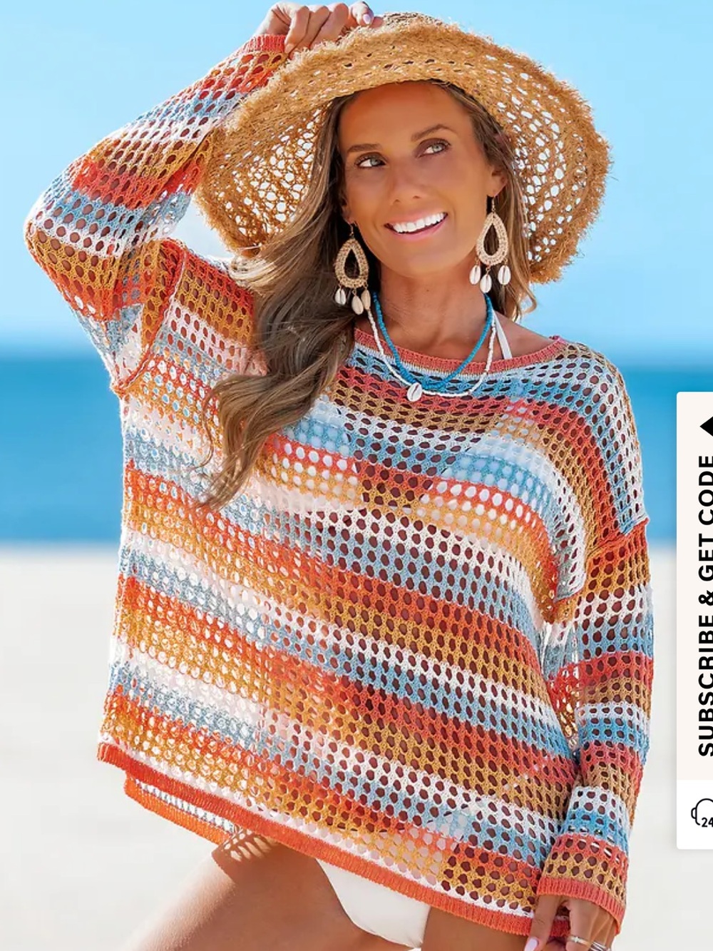 Cupshe Malibu Sunset Ombré Cover-Up top
